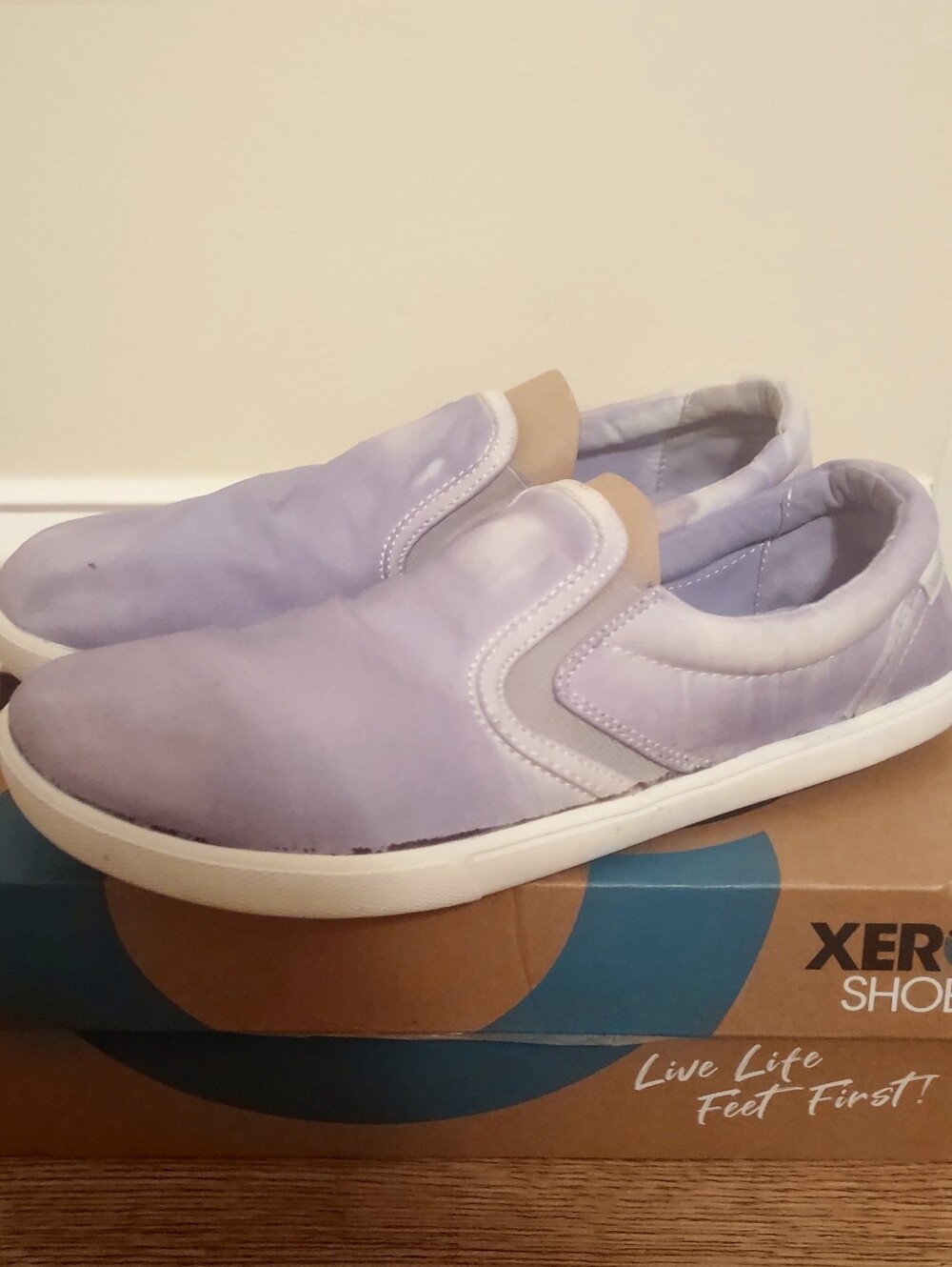 Zero Shoes Dillon Canvas Slip-On Low Profile Sneaker Dyed Lavender Size 10 40.5